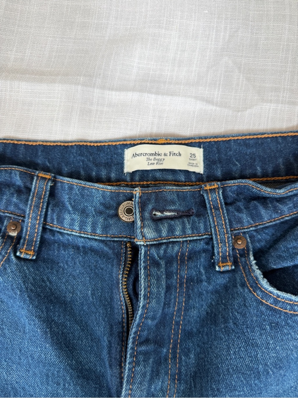 Abercrombie & Fitch Women's Dark Blue High-Rise Jeans